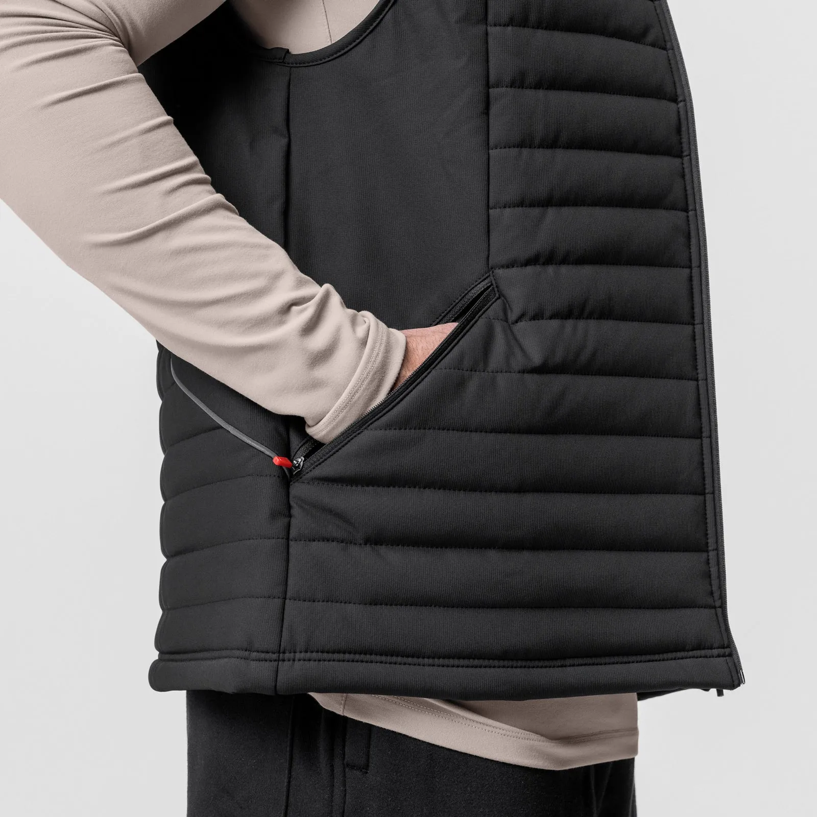 0720. Waterproof Insulated Run Vest  - Black