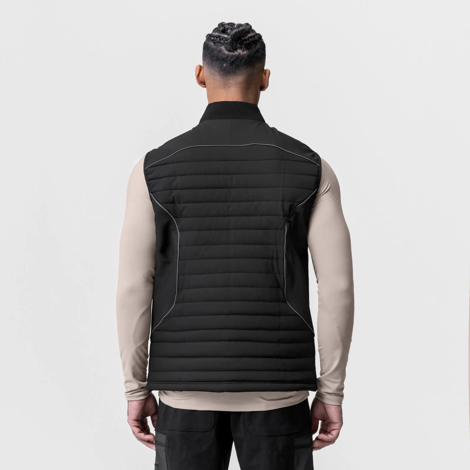 0720. Waterproof Insulated Run Vest  - Black
