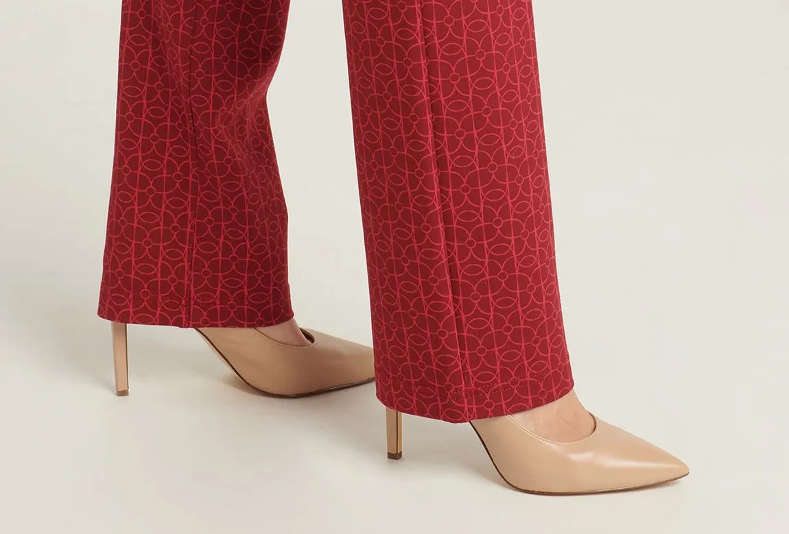 7-Pocket | Straight-Leg Dress Pant Yoga Pants (Rhubarb)