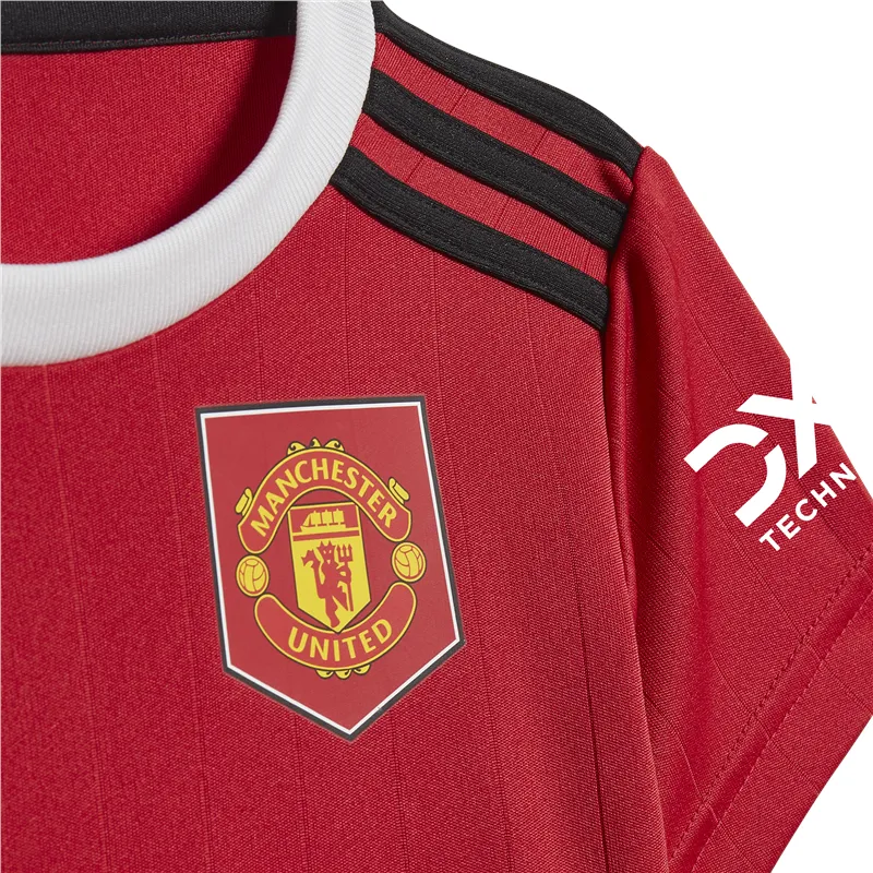 adidas Manchester United FC Official 2022/23 Home Baby Kit - Youth - Real Red/White