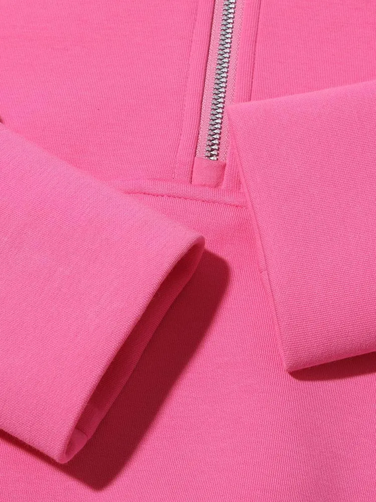 Air Layer Hoodie With Zippered Collar