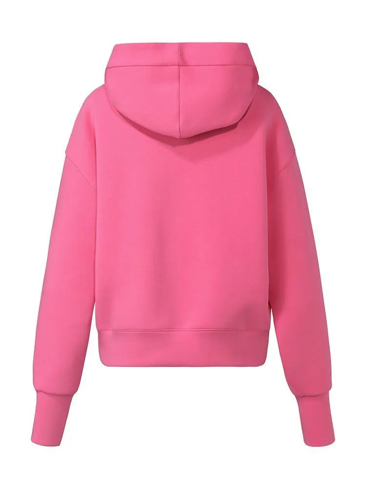 Air Layer Hoodie With Zippered Collar