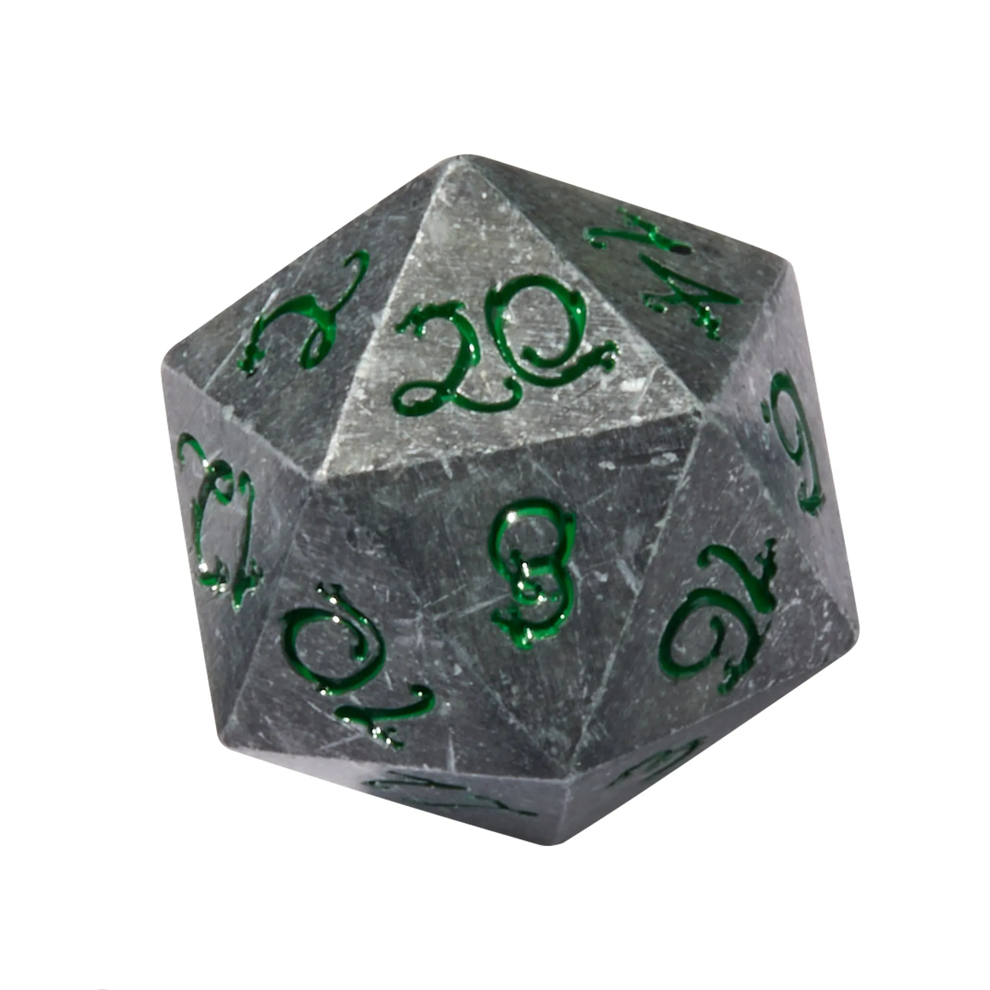 Ancient Dragon’s Breath Green Metal 7pc Dice Set