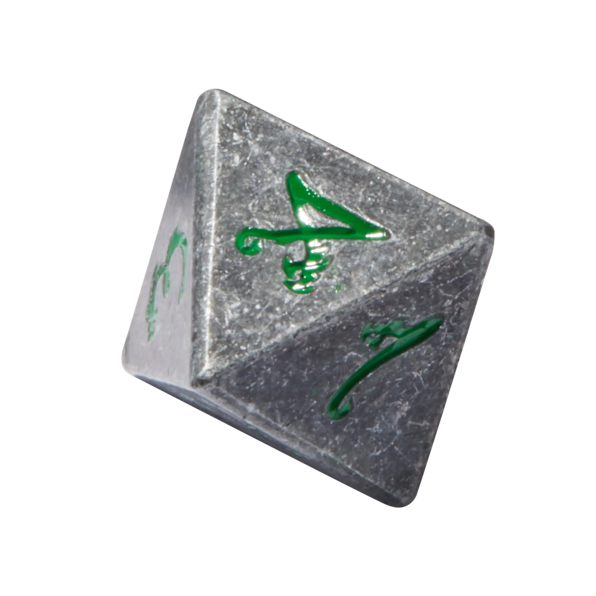 Ancient Dragon’s Breath Green Metal 7pc Dice Set