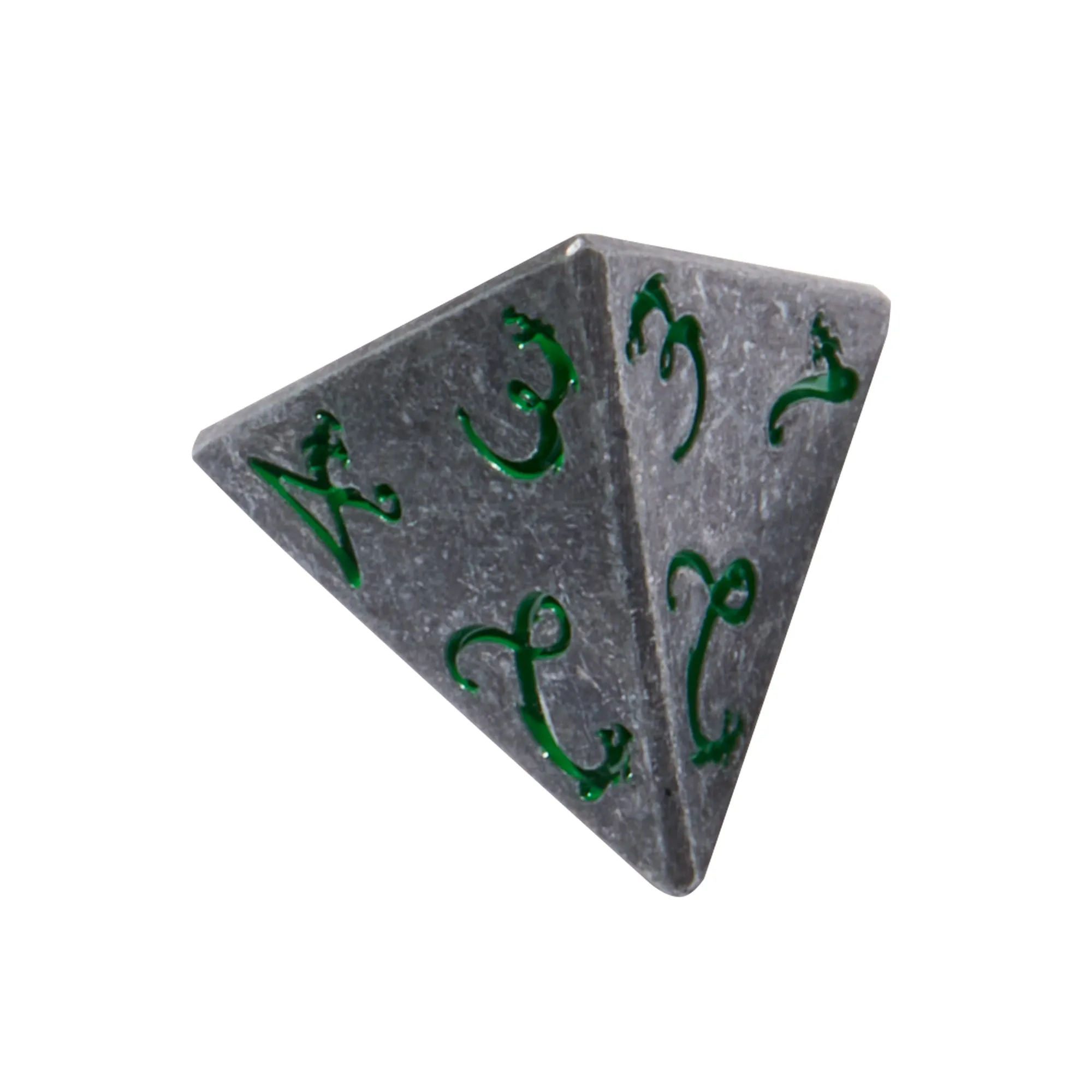 Ancient Dragon’s Breath Green Metal 7pc Dice Set
