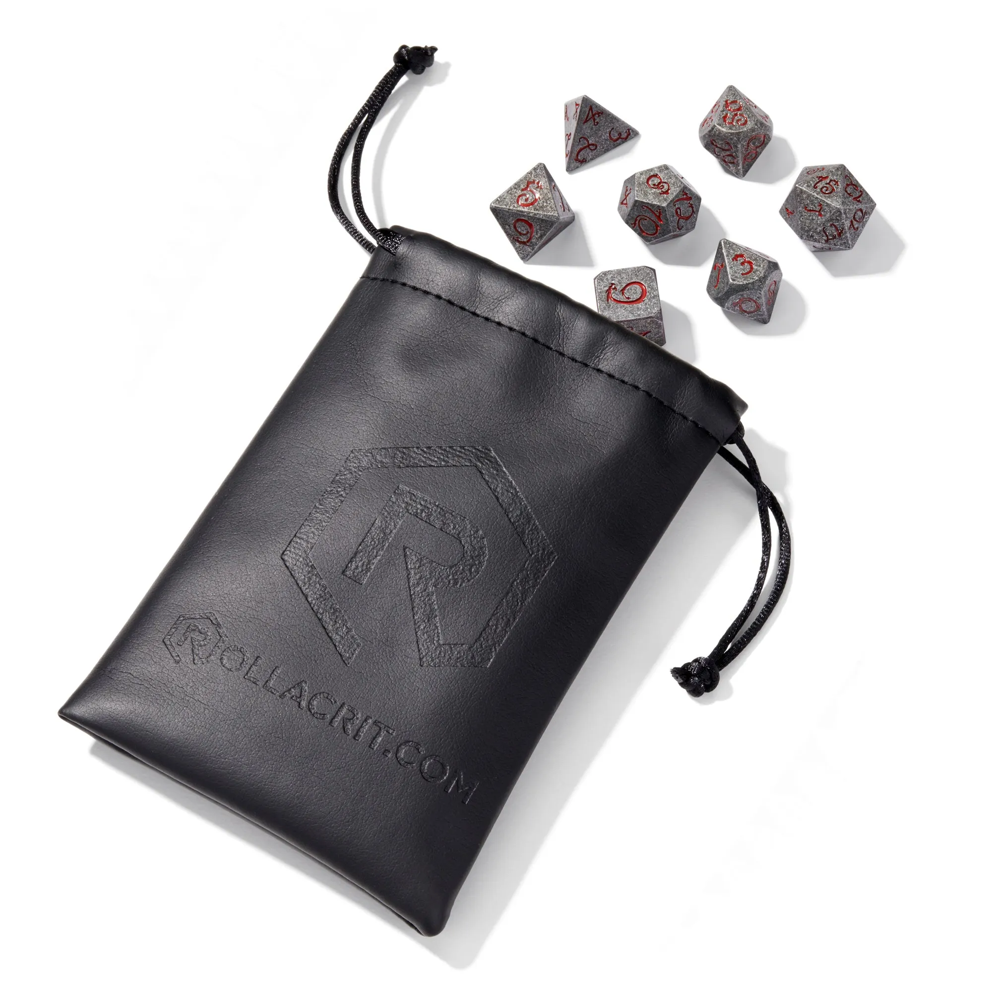 Ancient Dragon’s Breath Red Metal 7pc Dice Set