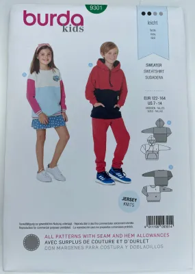 BURDA KIDS Sweatshirt/Hoodie  - 9301