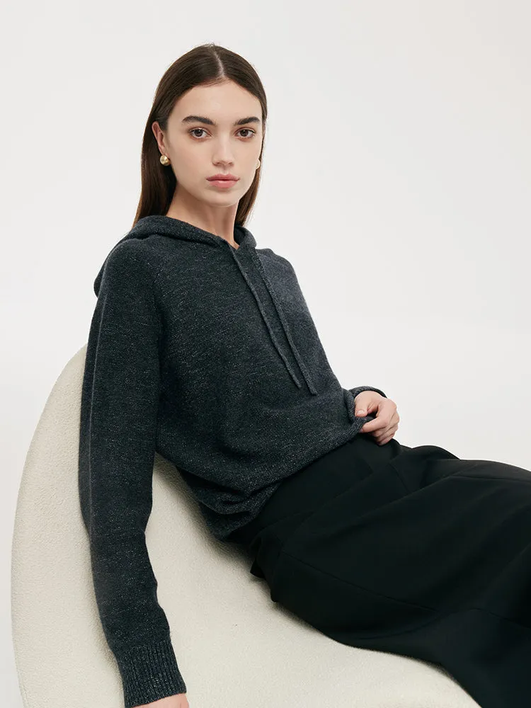 Cashmere Drawstring Women Hoodie