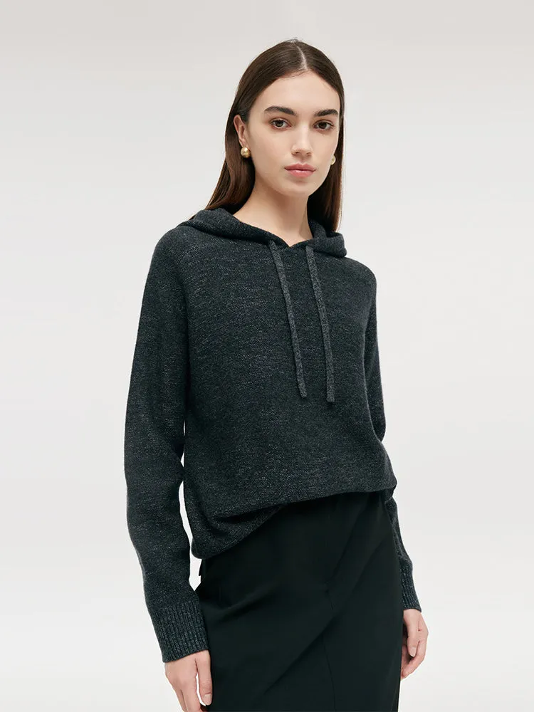 Cashmere Drawstring Women Hoodie