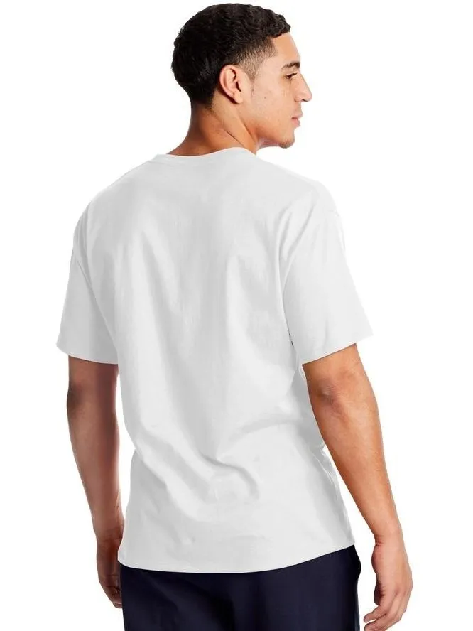 Champion Pinstripe Logo Classic Jersey Tee White GT23H 586556 045