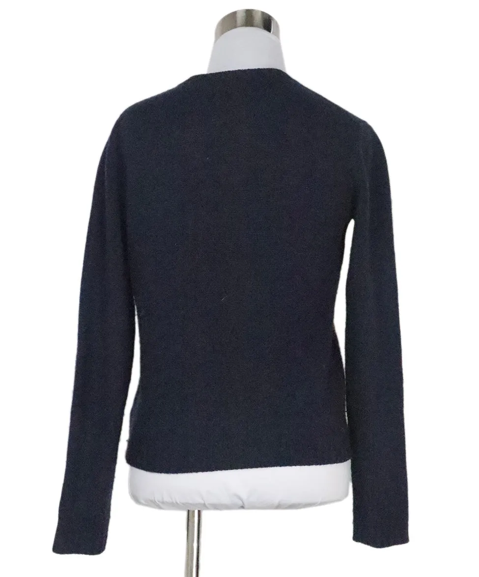 Christian Dior Navy Monkey Embroidered Sweater sz 4