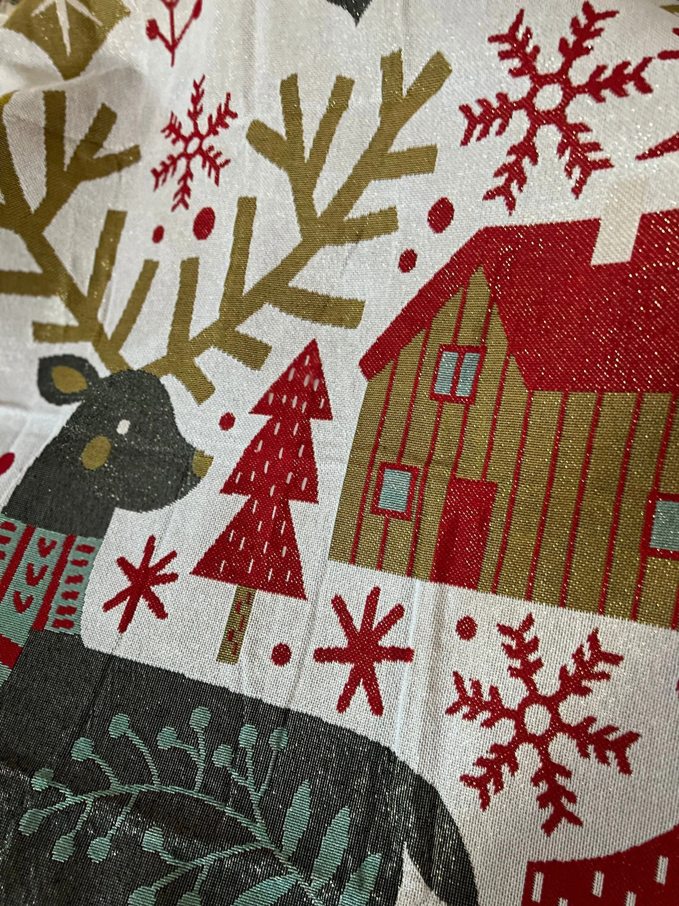 Christmas Woven Throw Blanket, Christmas Wall Decor, Festive Wall Tapestry, Cotton Tapestry Christmas Gift For Mom