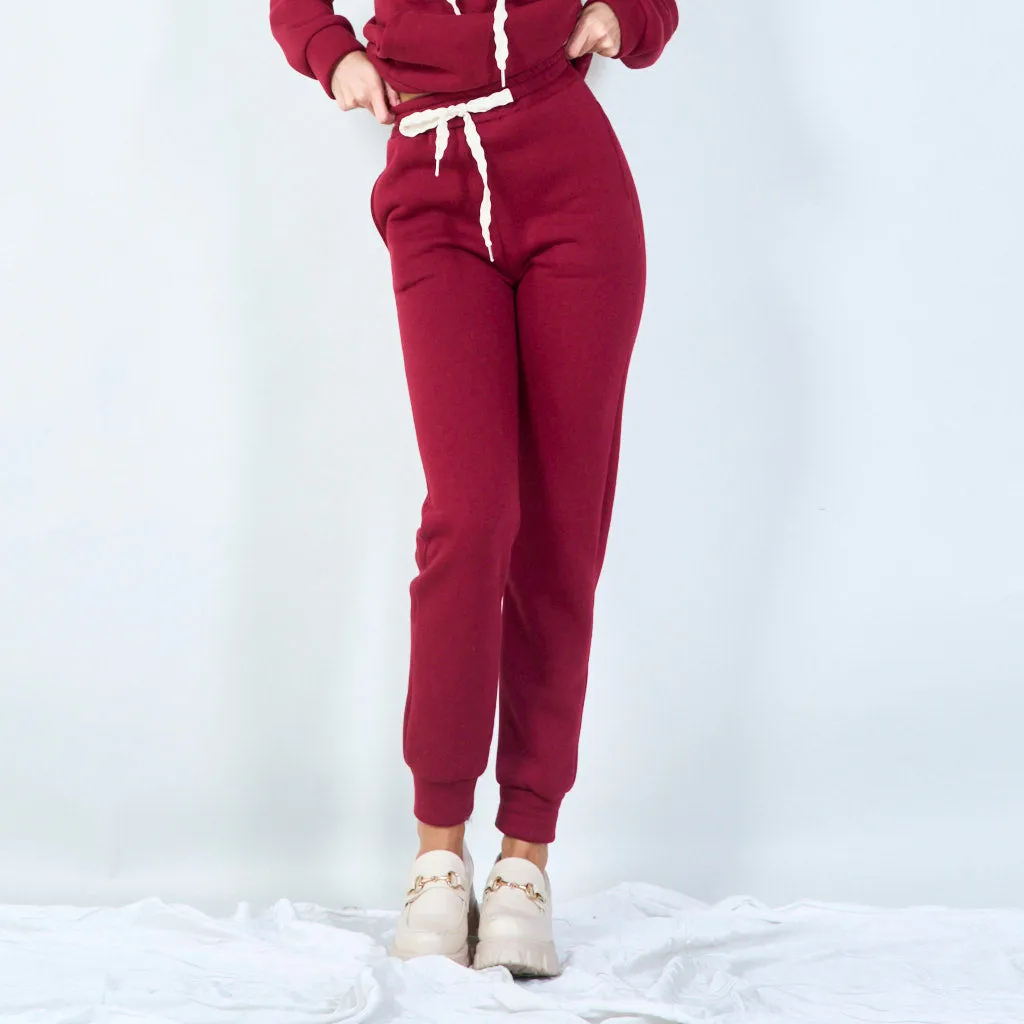 Cozy jogger pants with drawstring waist wholesale