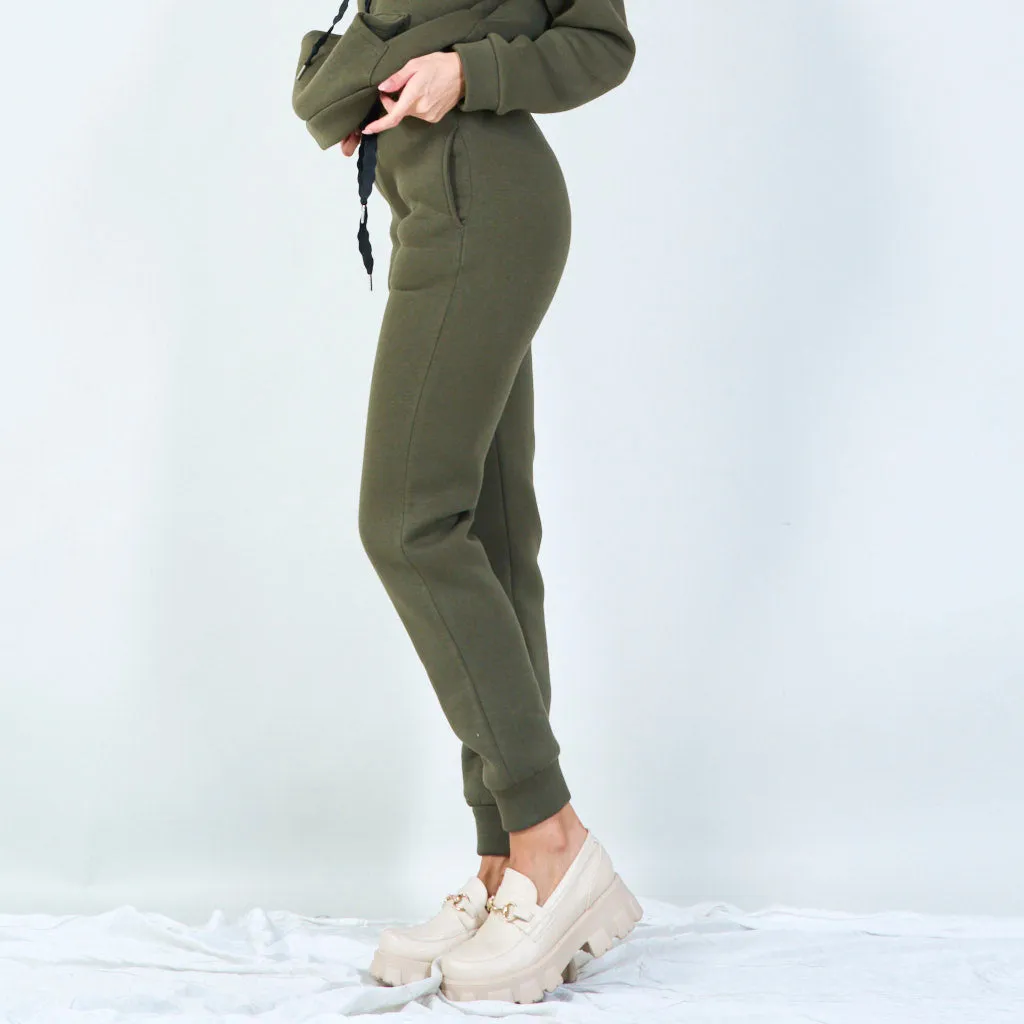 Cozy jogger pants with drawstring waist wholesale