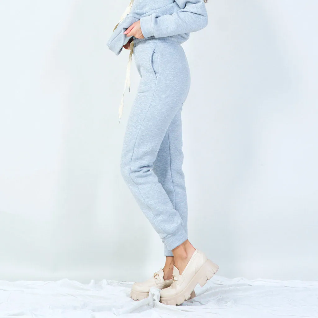 Cozy jogger pants with drawstring waist wholesale