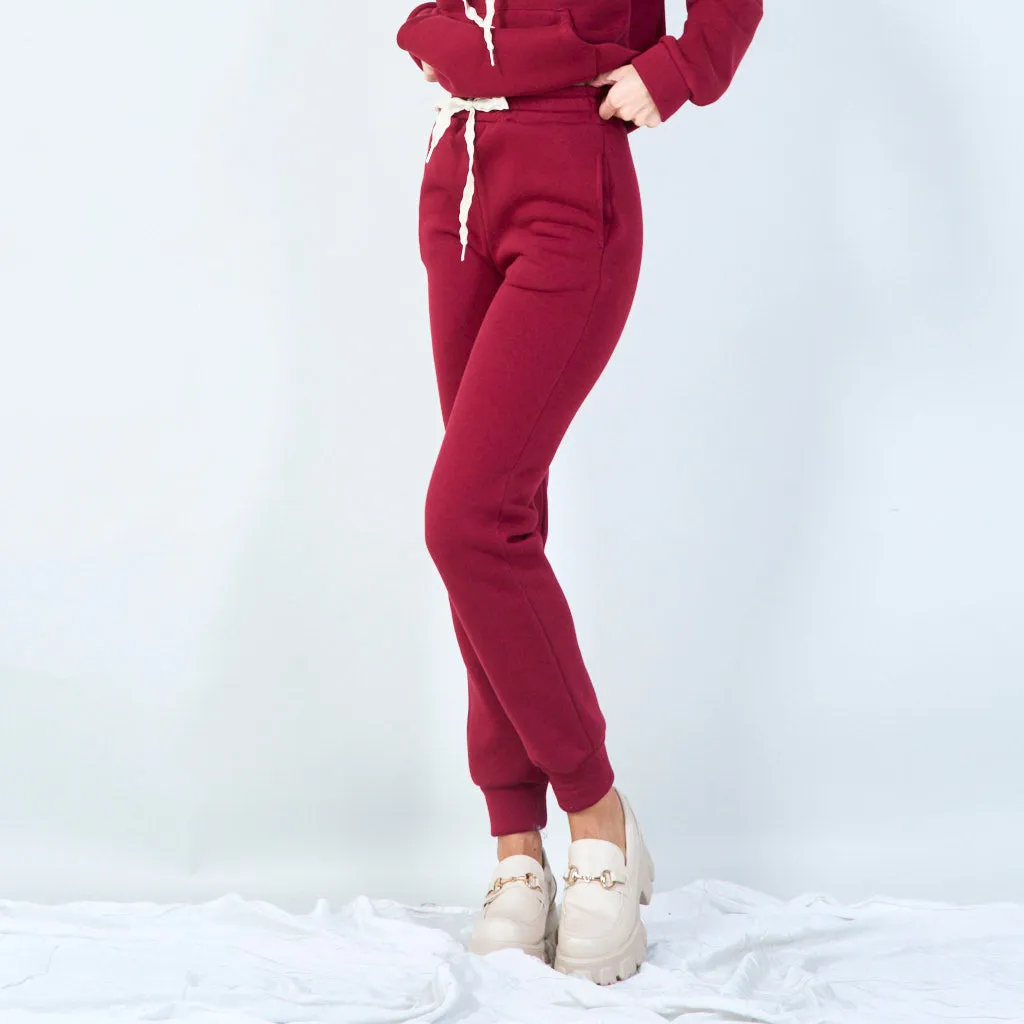 Cozy jogger pants with drawstring waist wholesale