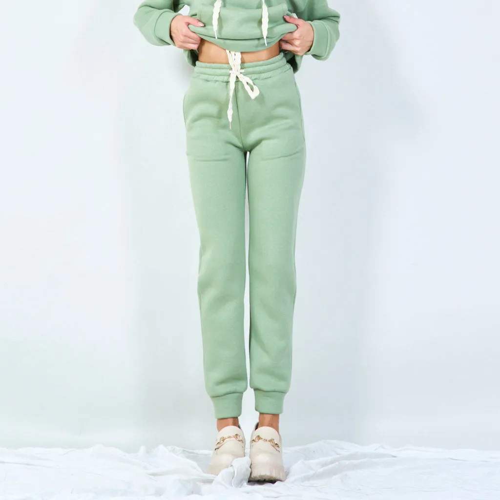 Cozy jogger pants with drawstring waist wholesale