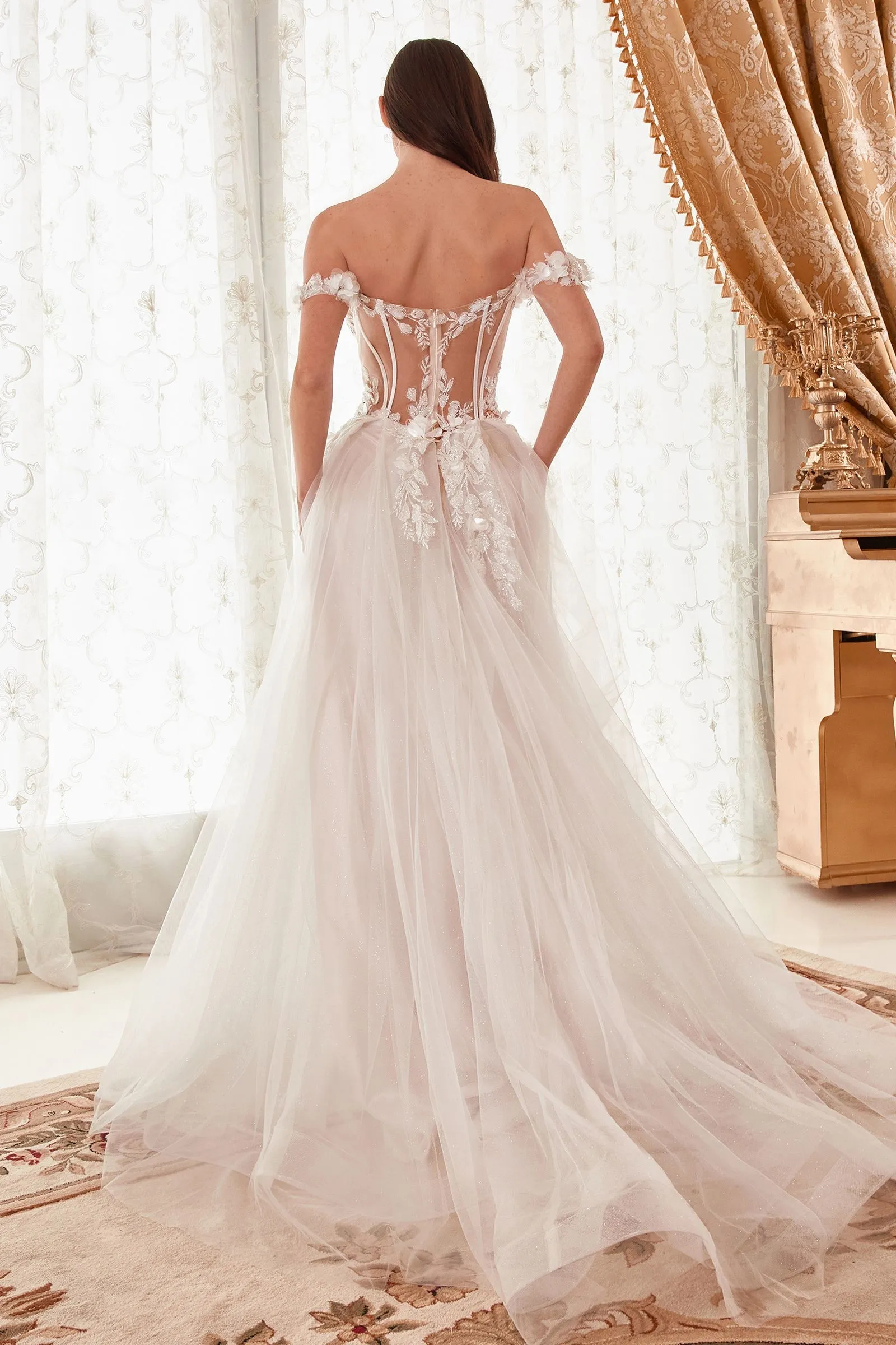 Divinity Bridal INGRID Floral Lace Corset Ball Gown Wedding Dress