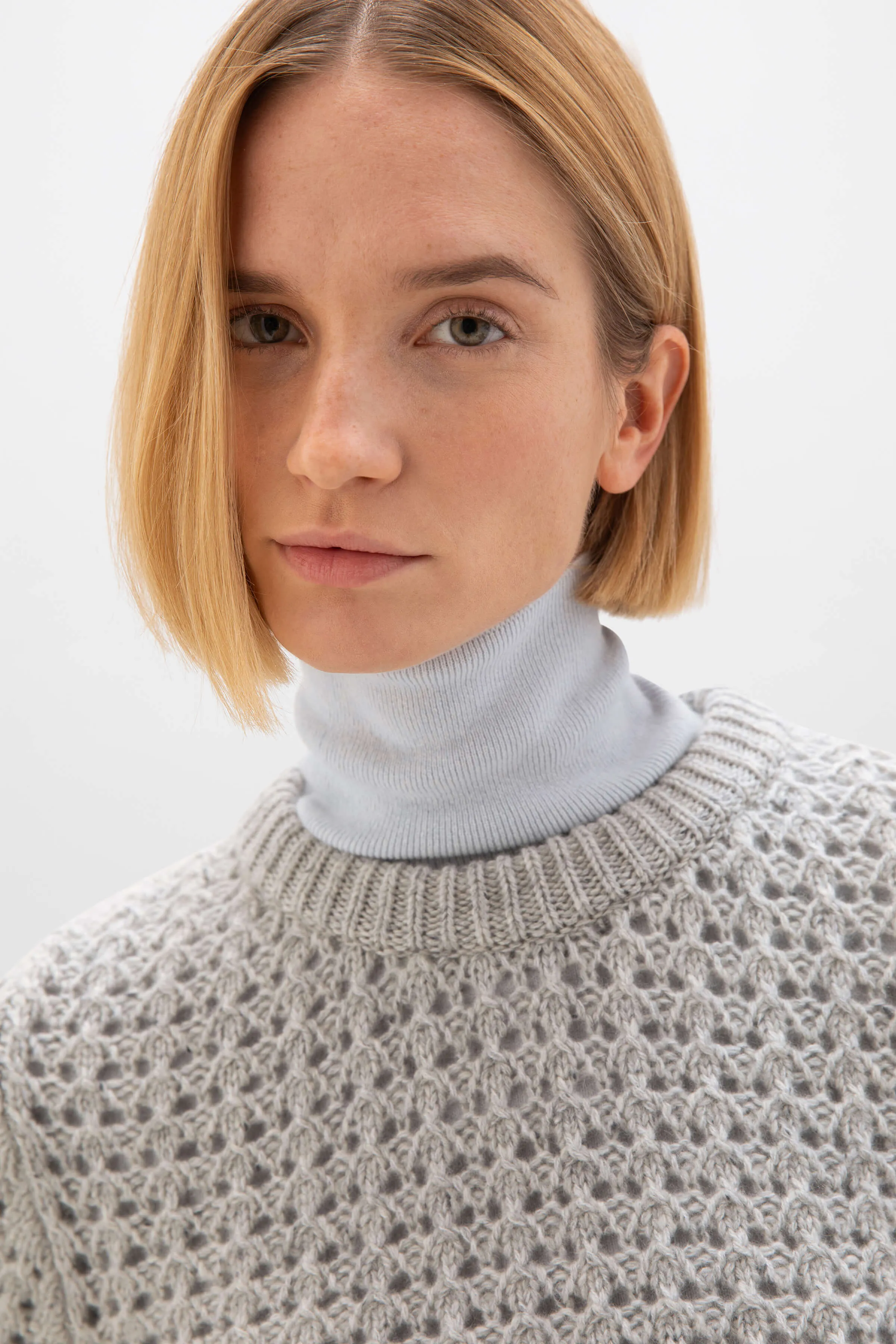 Donegal Cashmere Crochet Jumper
