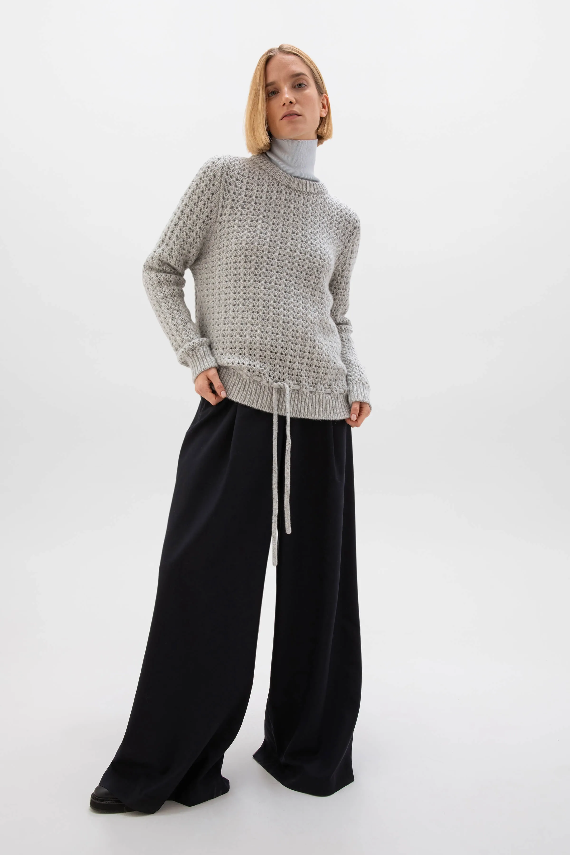 Donegal Cashmere Crochet Jumper
