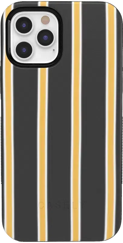 Fine Lines | Mustard Yellow Pinstripe iPhone Case
