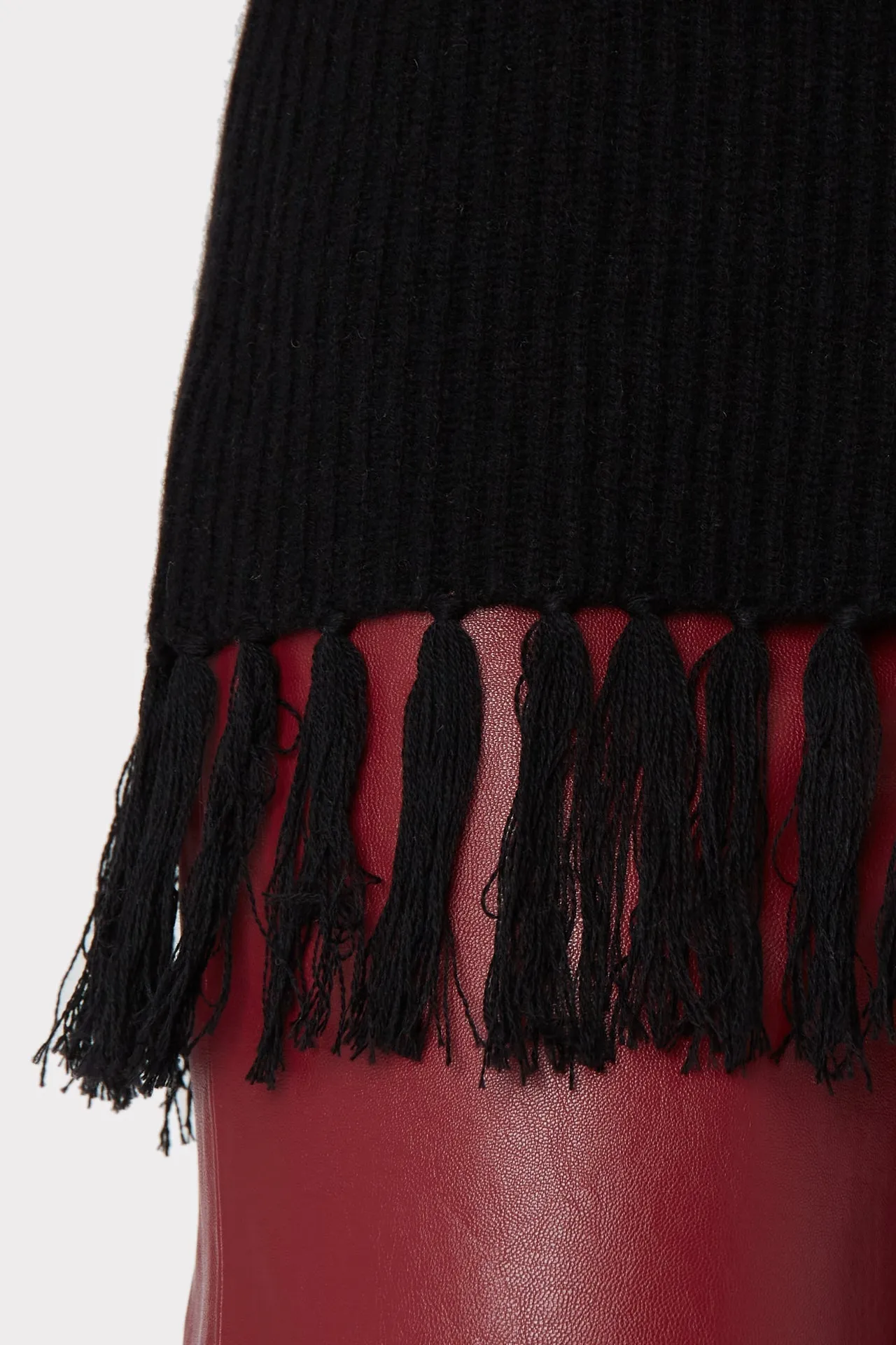 Fringe Mock Neck Shell