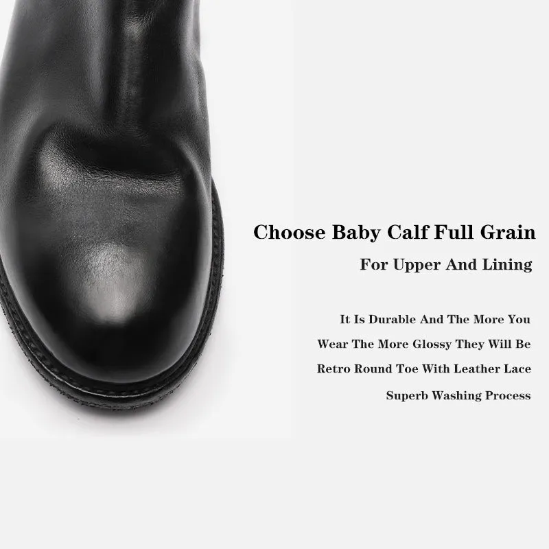Goodyear Camel Leather Chelsea Boots For Women In Black Point Toe Leather Sole Shoes
