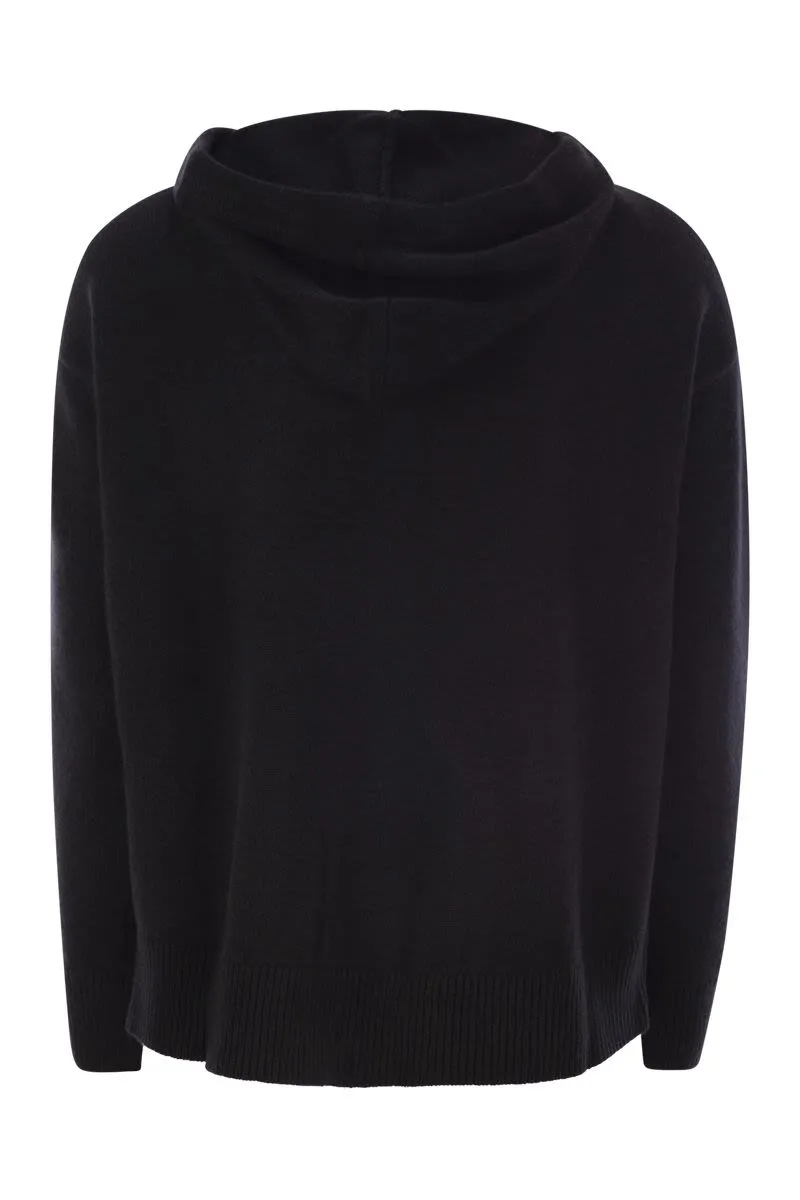 GORIZIA - WOOL AND CASHMERE KNIT SWEATSHIRT