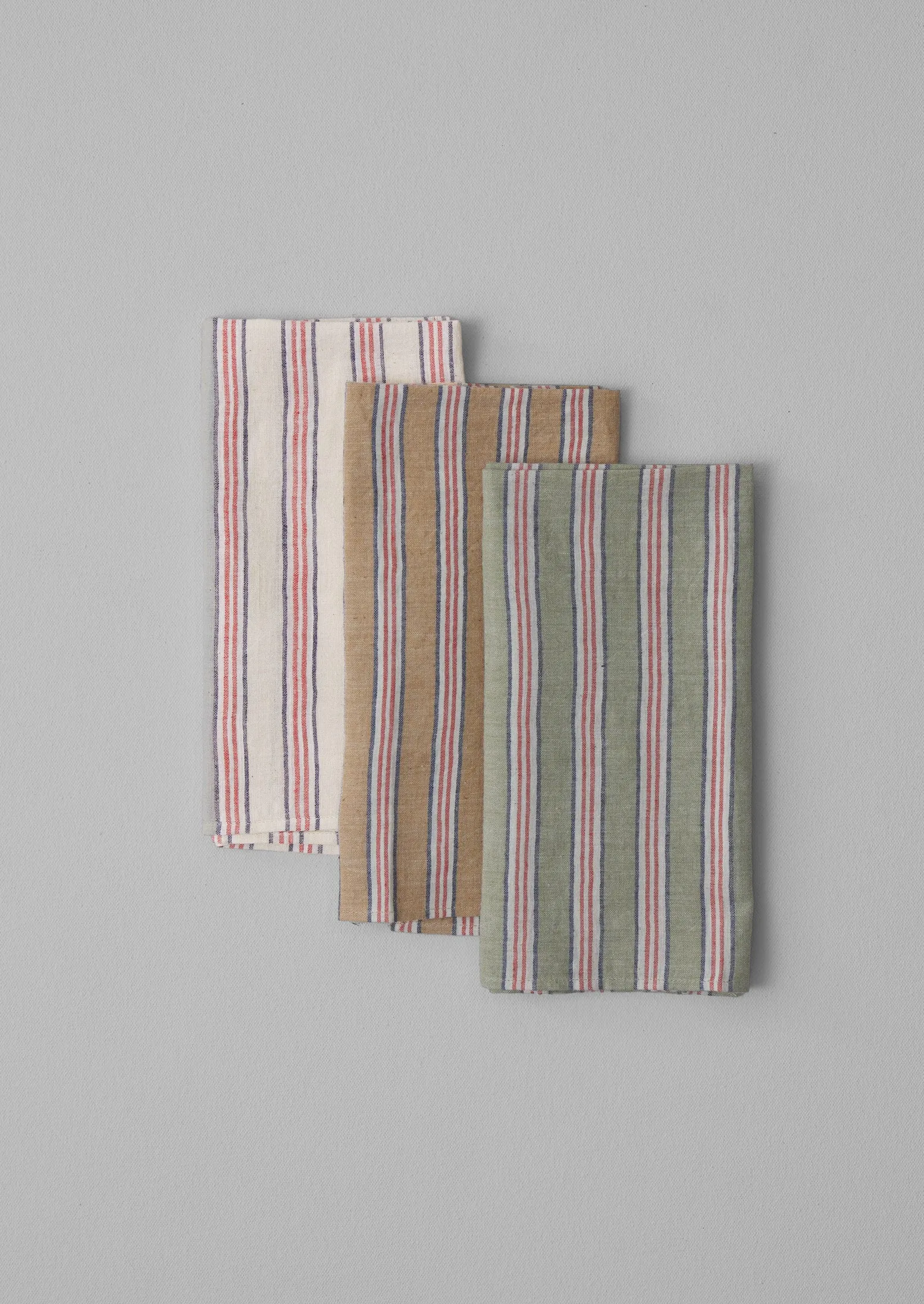 Hand Woven Stripe Napkin Set | Mineral Green