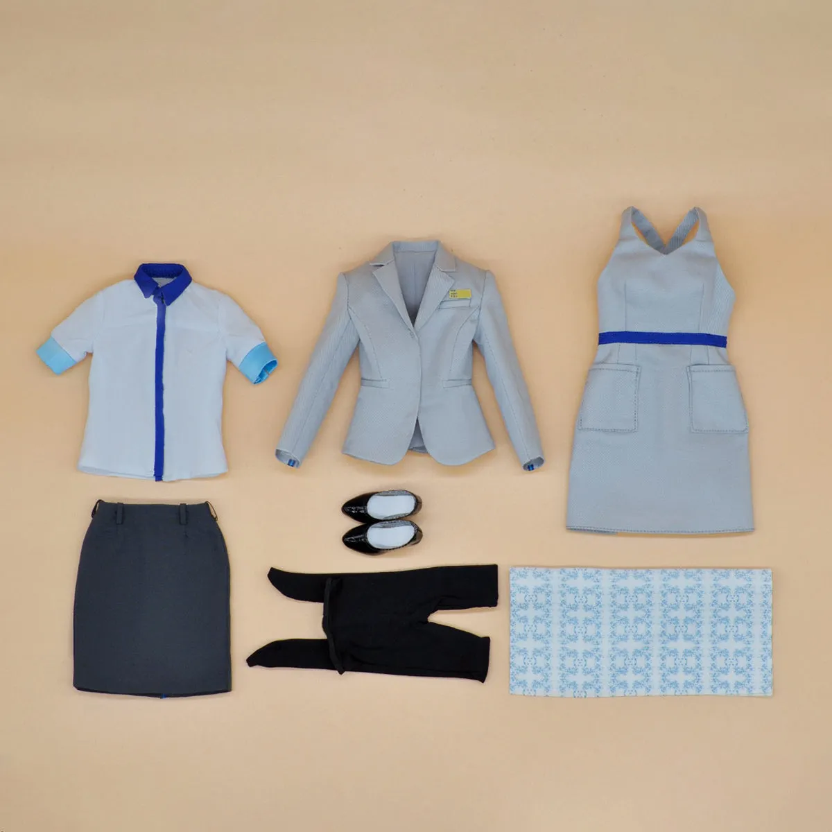 HiPlay CUKE TOYS Clothes, The Flight Attendant Set A, For 12-inch Figure