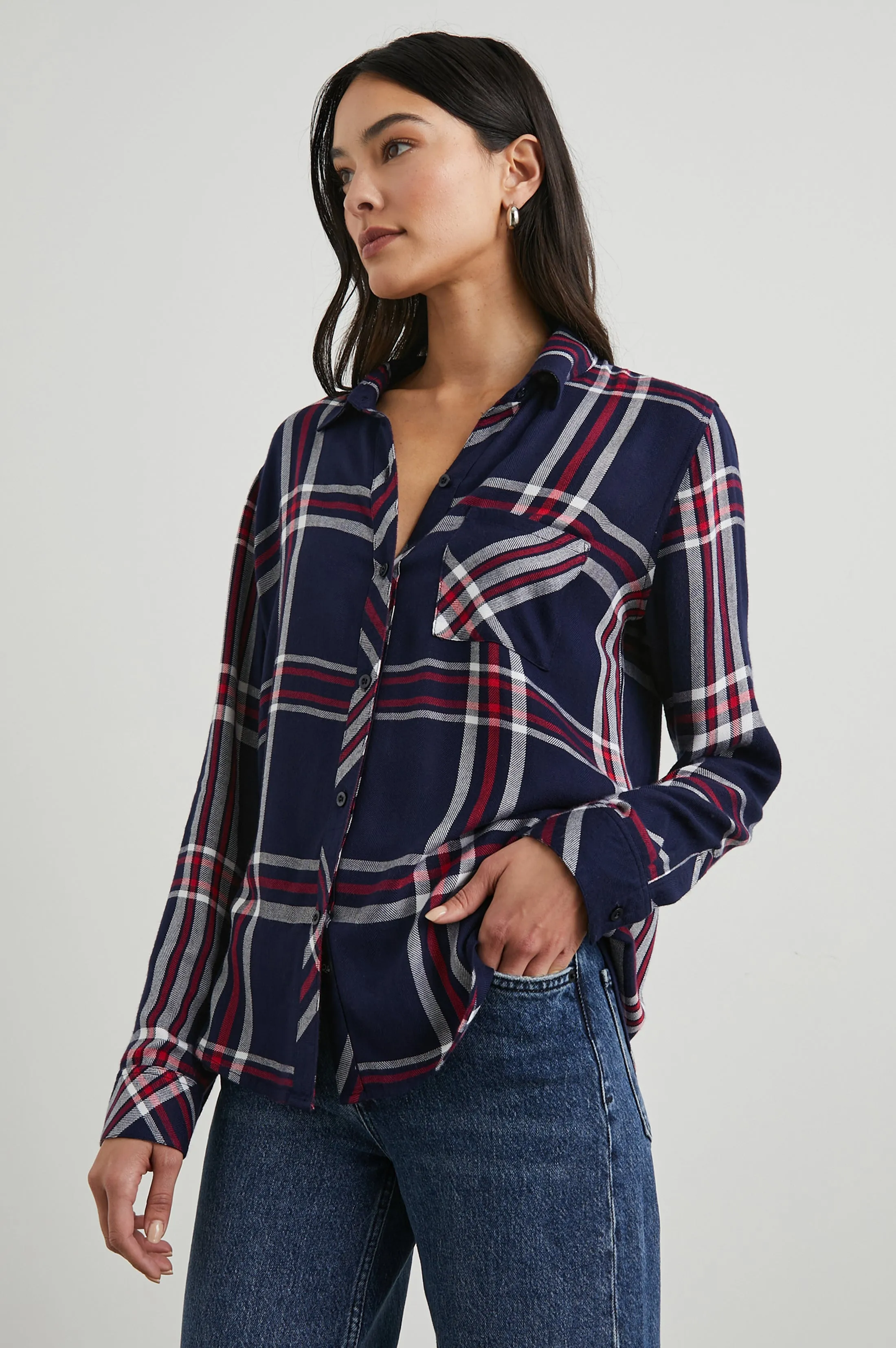 HUNTER SHIRT - PATRIOT NAVY RED