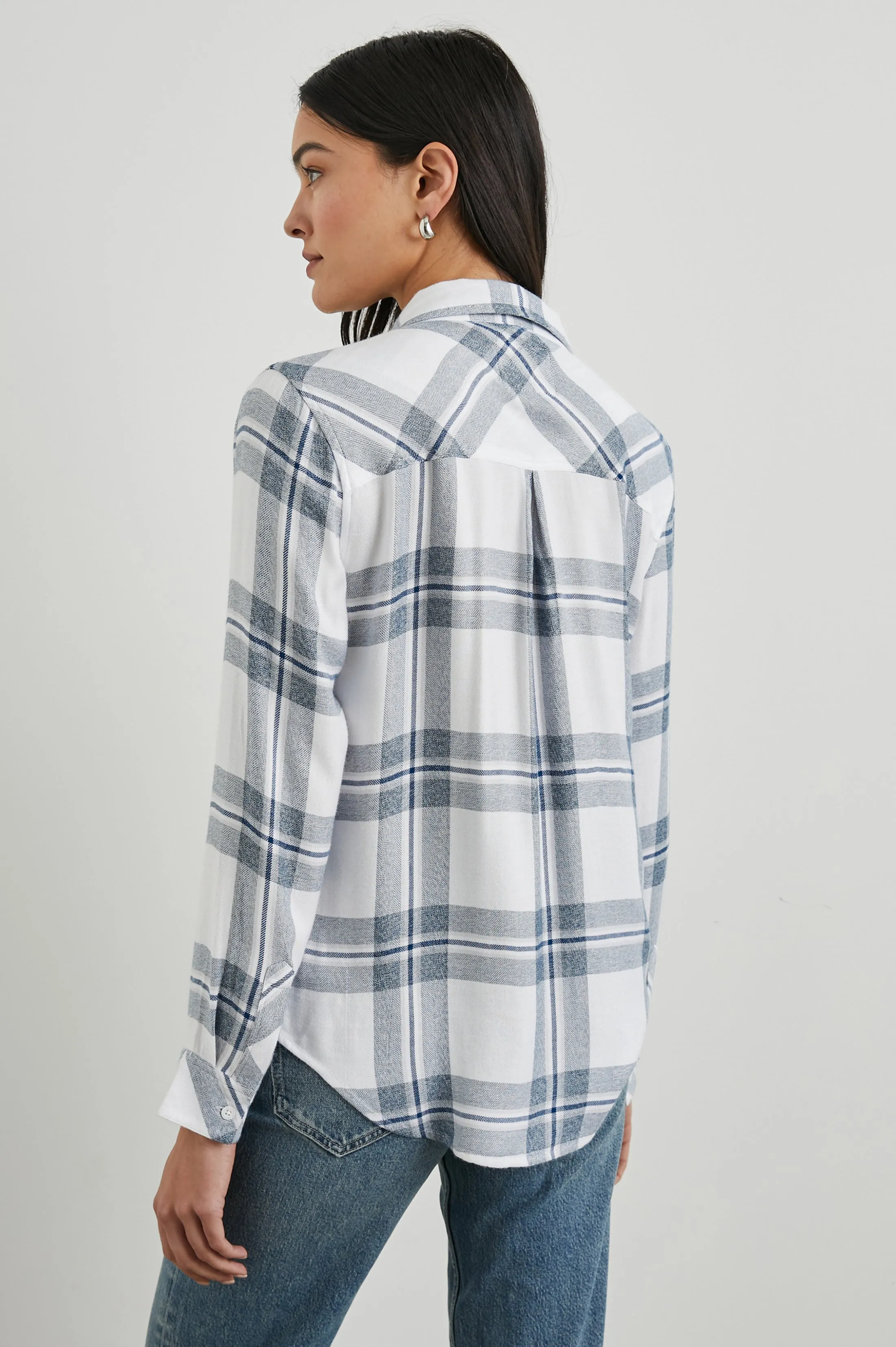 HUNTER SHIRT - WHITE INDIGO MELANGE