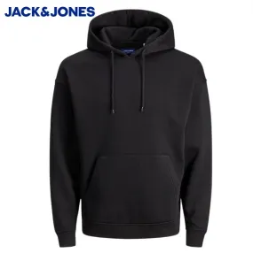 Jack & Jones Brink Plain Black Hoodie Black