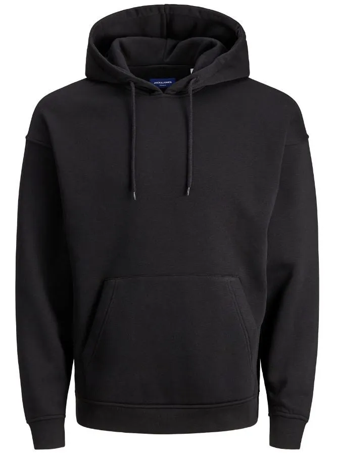 Jack & Jones Brink Plain Black Hoodie Black