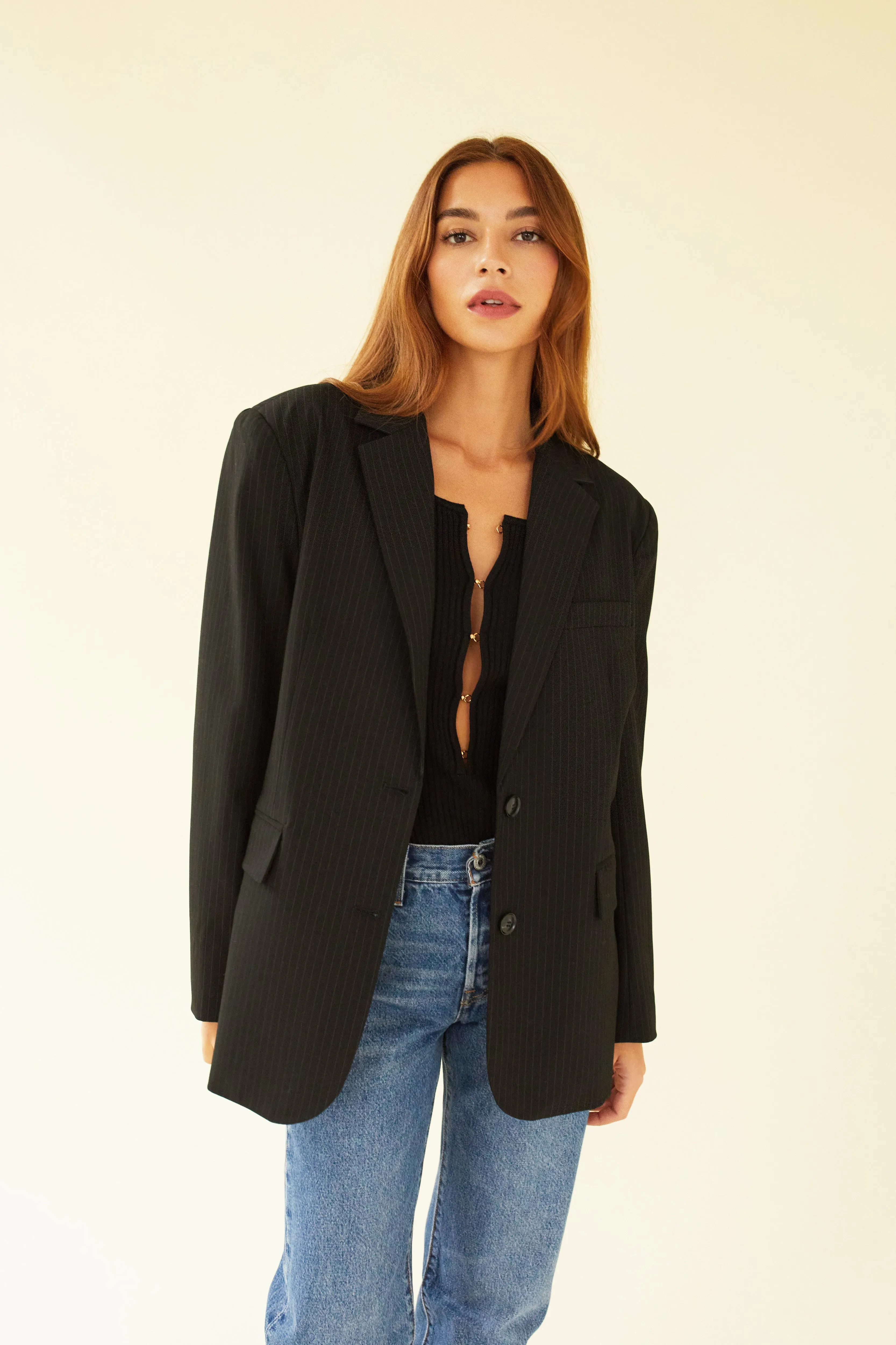 JULIA JACKET - PINSTRIPE