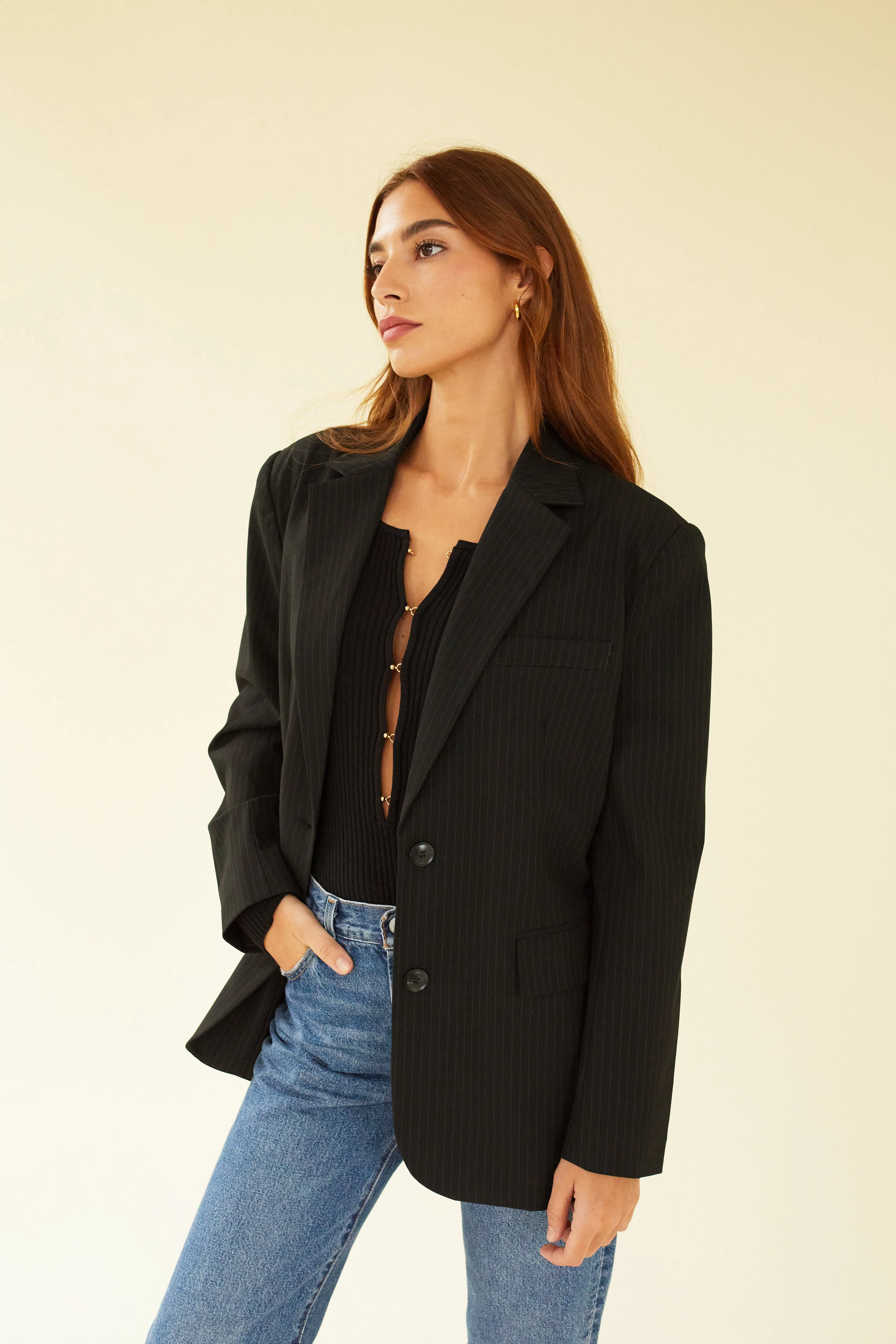 JULIA JACKET - PINSTRIPE