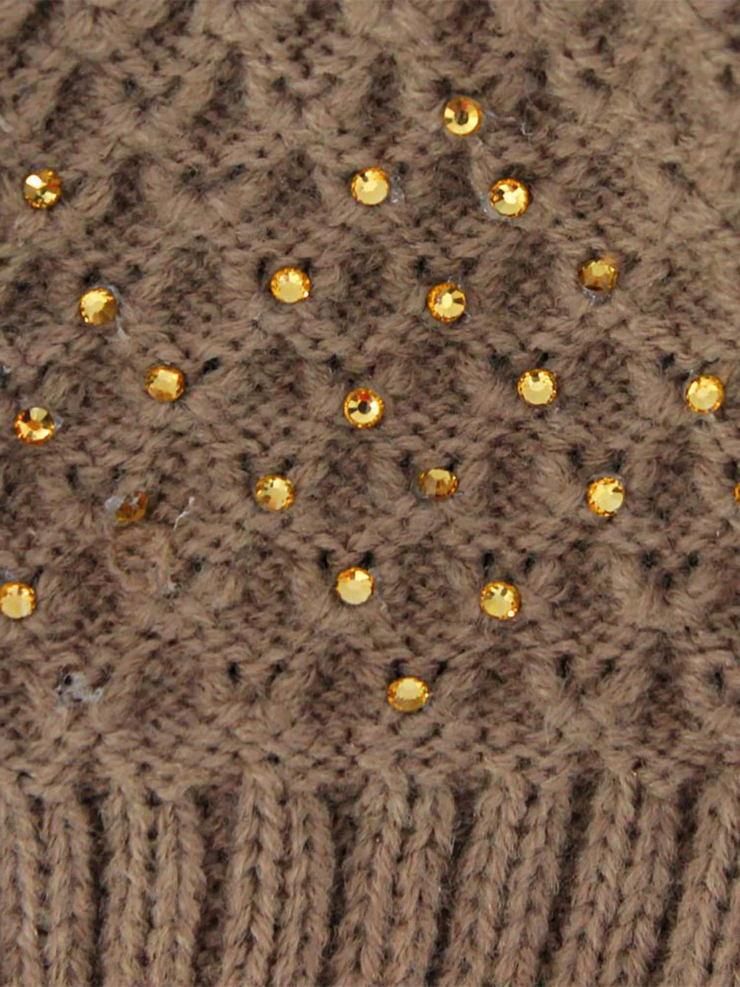 Knit Boot Cuff Leg Warmers With Rhinestones