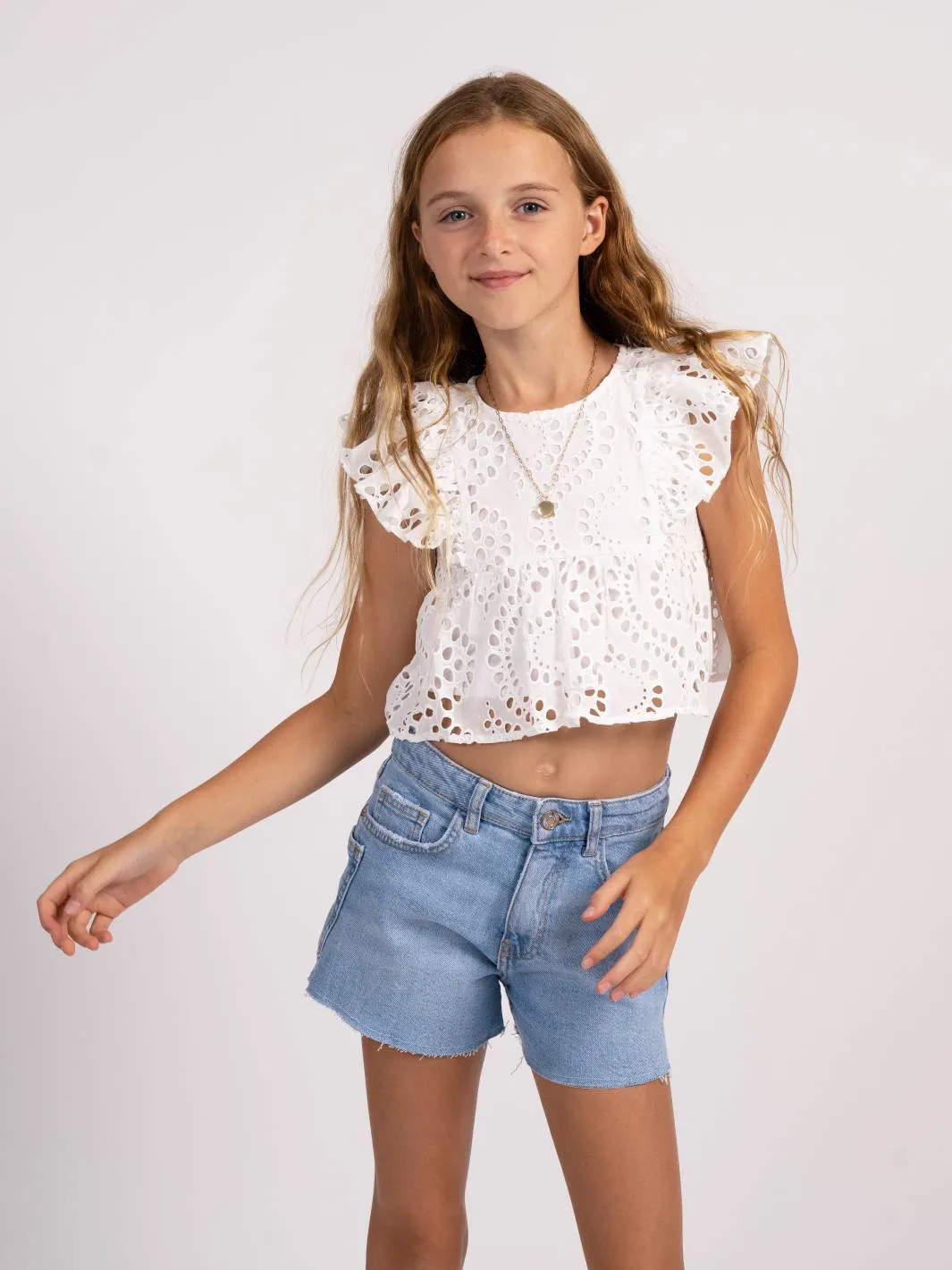 Liam Eyelet Top