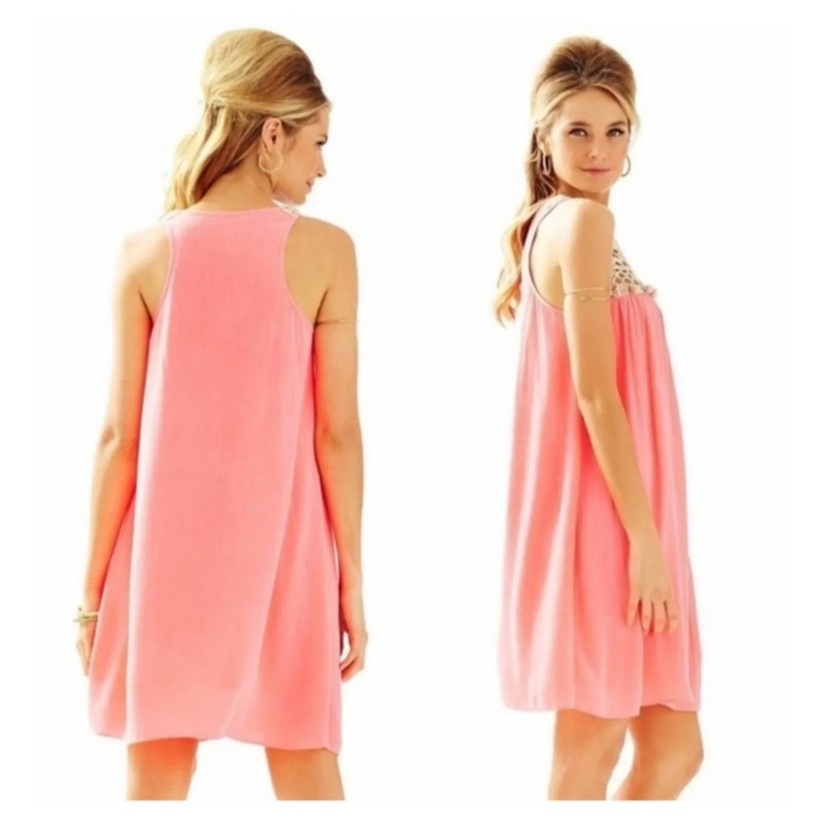 Lilly Pulitzer Rachelle Dress in Pink Sun Ray Large