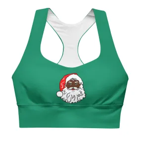 Longline Santa Green sports bra