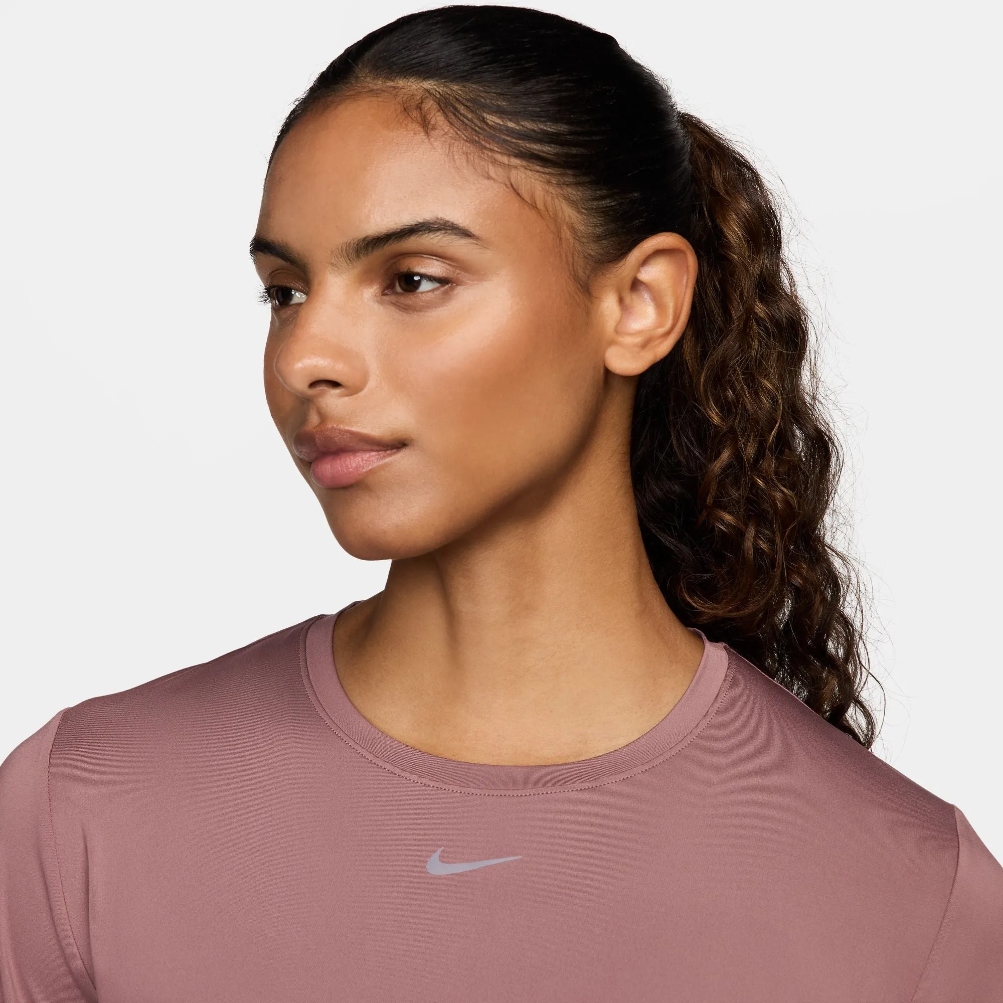 Nike Women's One Dri-FIT Classic Top Smokey Mauve / Black