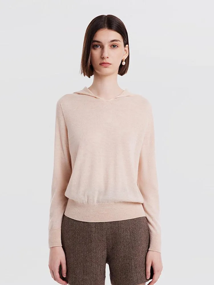 Seamless Hooded Wool Sweater