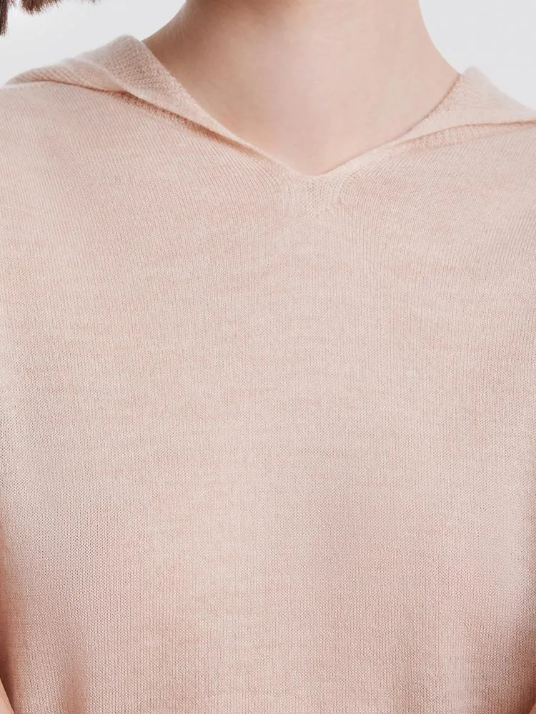 Seamless Hooded Wool Sweater