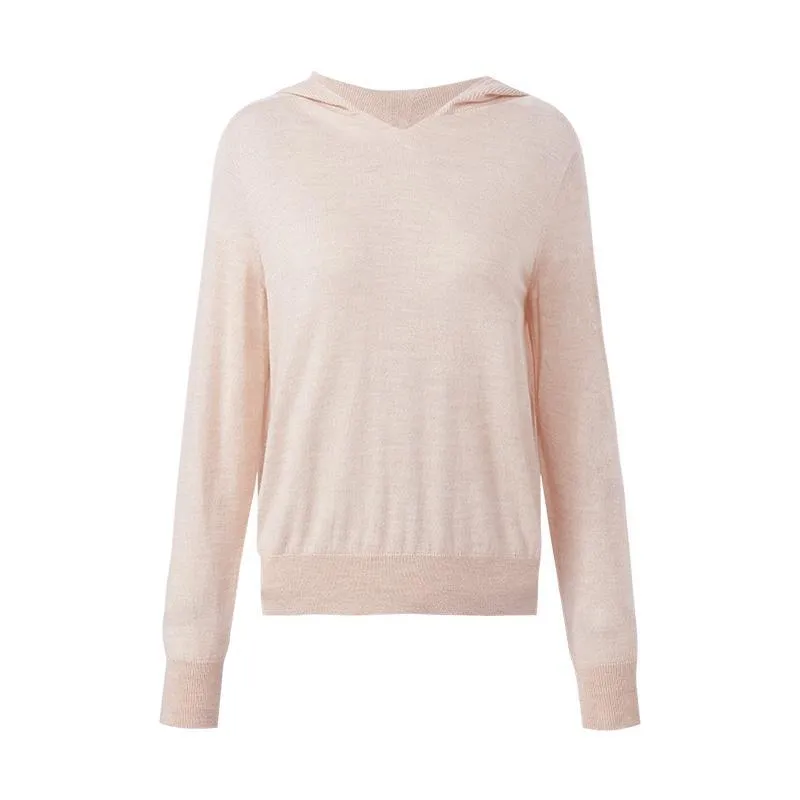 Seamless Hooded Wool Sweater