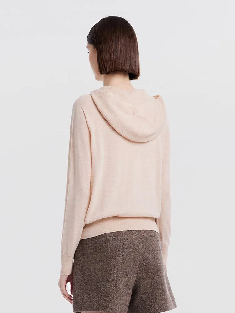 Seamless Hooded Wool Sweater