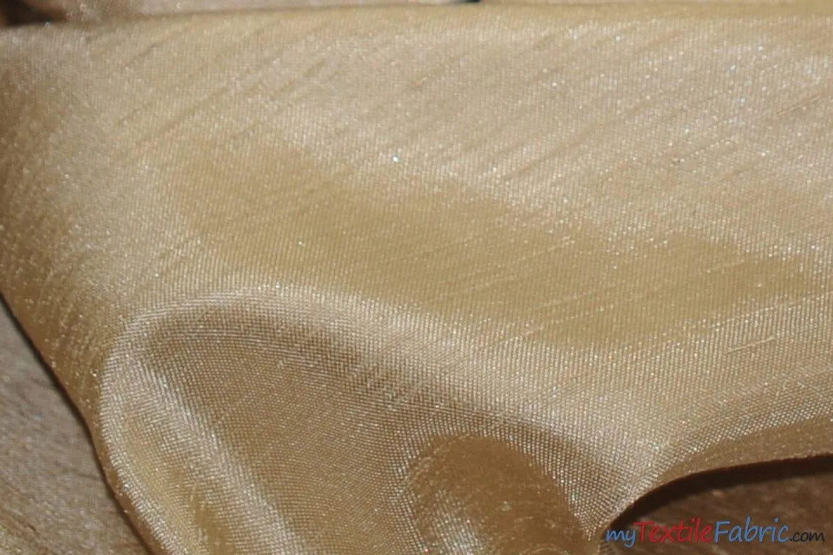 Shantung Satin Fabric | Satin Dupioni Silk Fabric | 60" Wide | Multiple Colors | Wholesale Bolt |