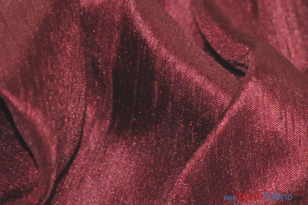 Shantung Satin Fabric | Satin Dupioni Silk Fabric | 60" Wide | Multiple Colors | Wholesale Bolt |