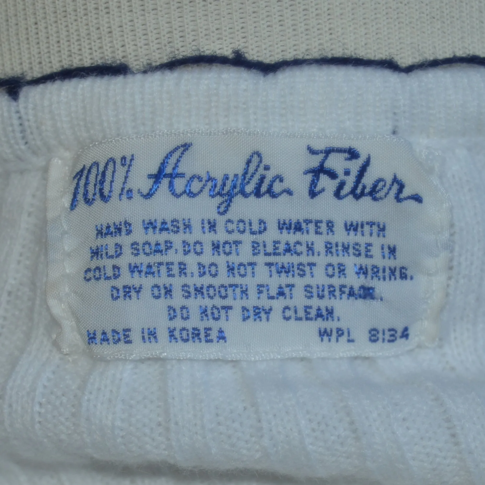 SOLD Vintage 70s White Embroidered Sweater, 60s Ribbed Hippie Top M