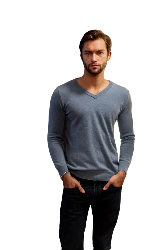 Solid V-Neck Merino Sweater