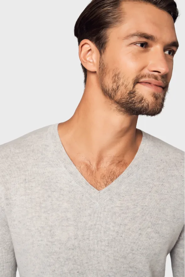 Solid V-Neck Merino Sweater